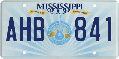 MS license plate AHB841