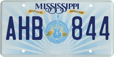 MS license plate AHB844