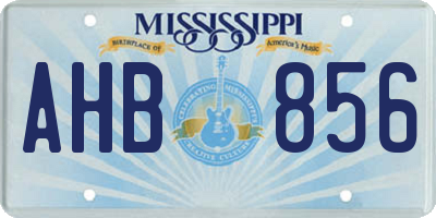 MS license plate AHB856