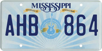 MS license plate AHB864