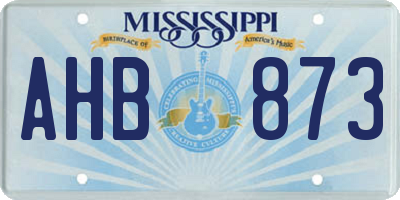 MS license plate AHB873