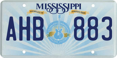 MS license plate AHB883