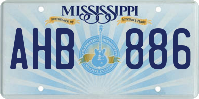 MS license plate AHB886