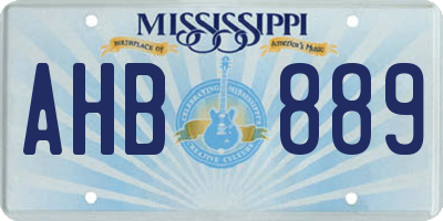 MS license plate AHB889