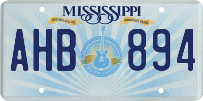 MS license plate AHB894