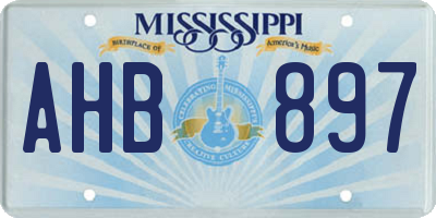 MS license plate AHB897