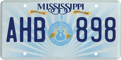 MS license plate AHB898