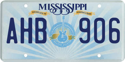 MS license plate AHB906