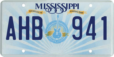 MS license plate AHB941
