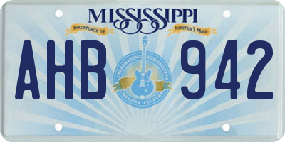 MS license plate AHB942