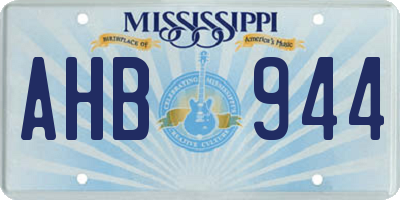 MS license plate AHB944