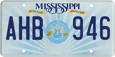 MS license plate AHB946