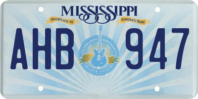 MS license plate AHB947