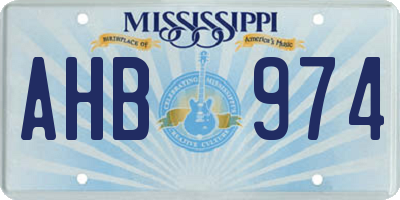 MS license plate AHB974