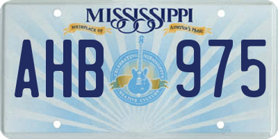 MS license plate AHB975