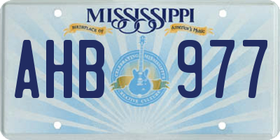 MS license plate AHB977