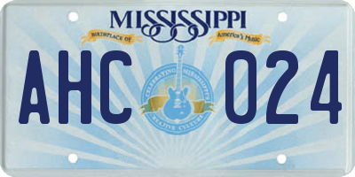 MS license plate AHC024