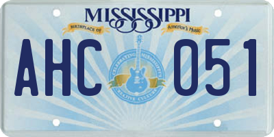 MS license plate AHC051