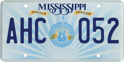 MS license plate AHC052