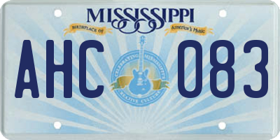 MS license plate AHC083