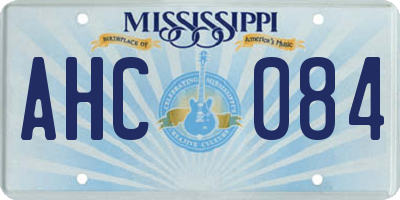 MS license plate AHC084