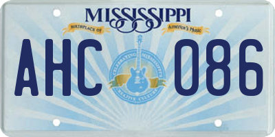 MS license plate AHC086