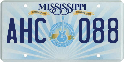 MS license plate AHC088