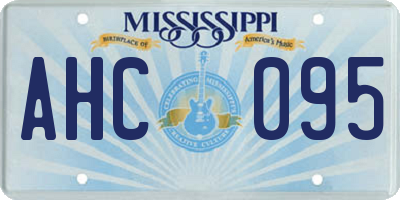 MS license plate AHC095