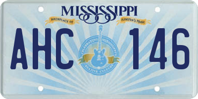 MS license plate AHC146