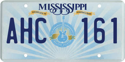 MS license plate AHC161