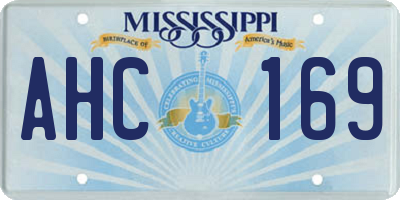 MS license plate AHC169