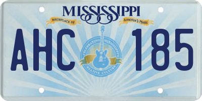 MS license plate AHC185