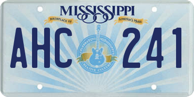 MS license plate AHC241