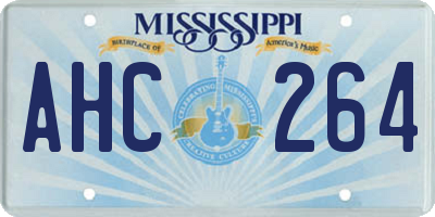 MS license plate AHC264
