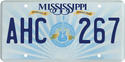 MS license plate AHC267