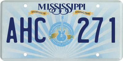 MS license plate AHC271