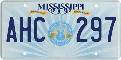 MS license plate AHC297