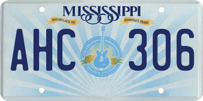 MS license plate AHC306