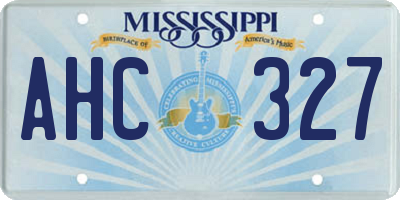 MS license plate AHC327