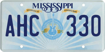 MS license plate AHC330