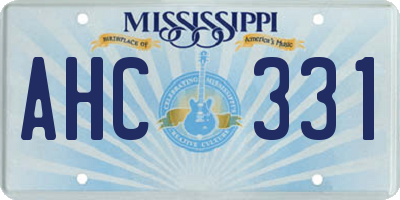 MS license plate AHC331
