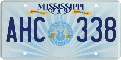 MS license plate AHC338