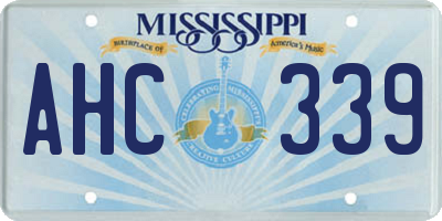 MS license plate AHC339