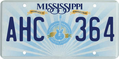 MS license plate AHC364