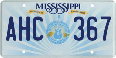 MS license plate AHC367