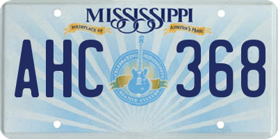 MS license plate AHC368