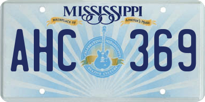 MS license plate AHC369