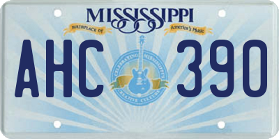 MS license plate AHC390