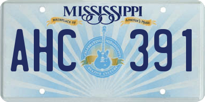 MS license plate AHC391