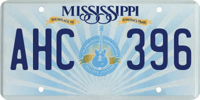 MS license plate AHC396